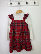 Primark Red Plaid Dress & Ribbed Top - Girls 3 - 4 Years - Little Ones Preloved. Second Hand Children's & Preloved Baby, Kids, Girls & Boys Clothes. UK online