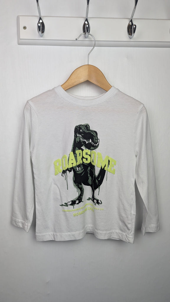 Primark Roarsome Dinosaur Top - Boys 2-3 Years Little Ones Preloved Used, Preloved, Preworn & Second Hand Baby, Kids & Children's Clothing UK Online. Cheap affordable. Brands including Next, Joules, Nutmeg Morrisons, TU, F&F, H&M.