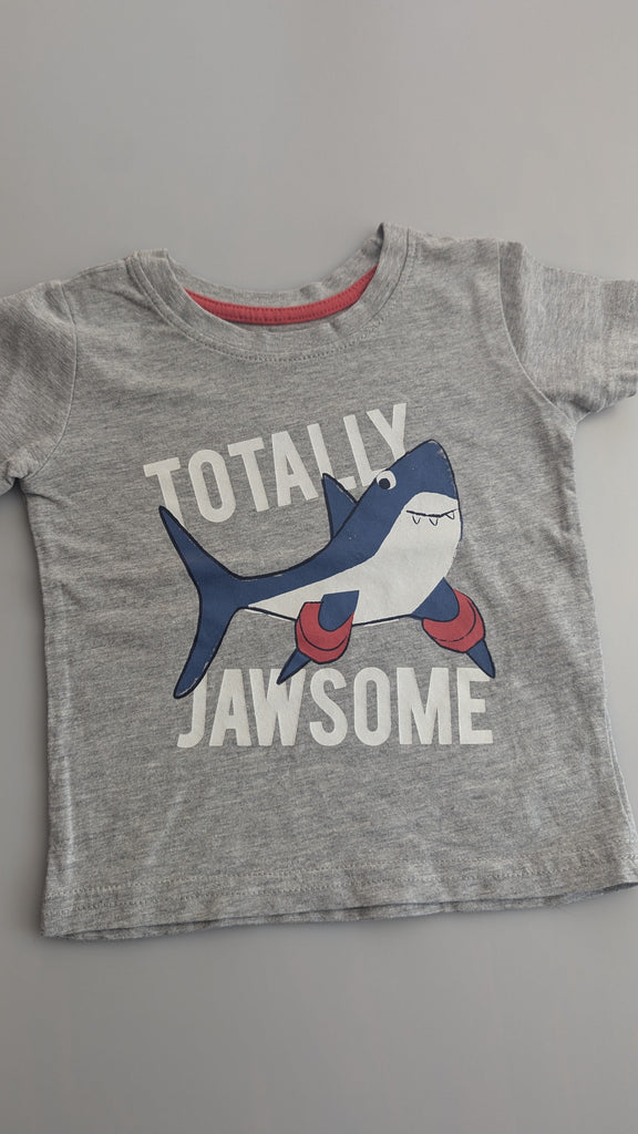 Primark Totally Awesome Shark Top - Boys 9-12 Months Primark Used, Preloved, Preworn & Second Hand Baby, Kids & Children's Clothing UK Online. Cheap affordable. Brands including Next, Joules, Nutmeg Morrisons, TU, F&F, H&M.