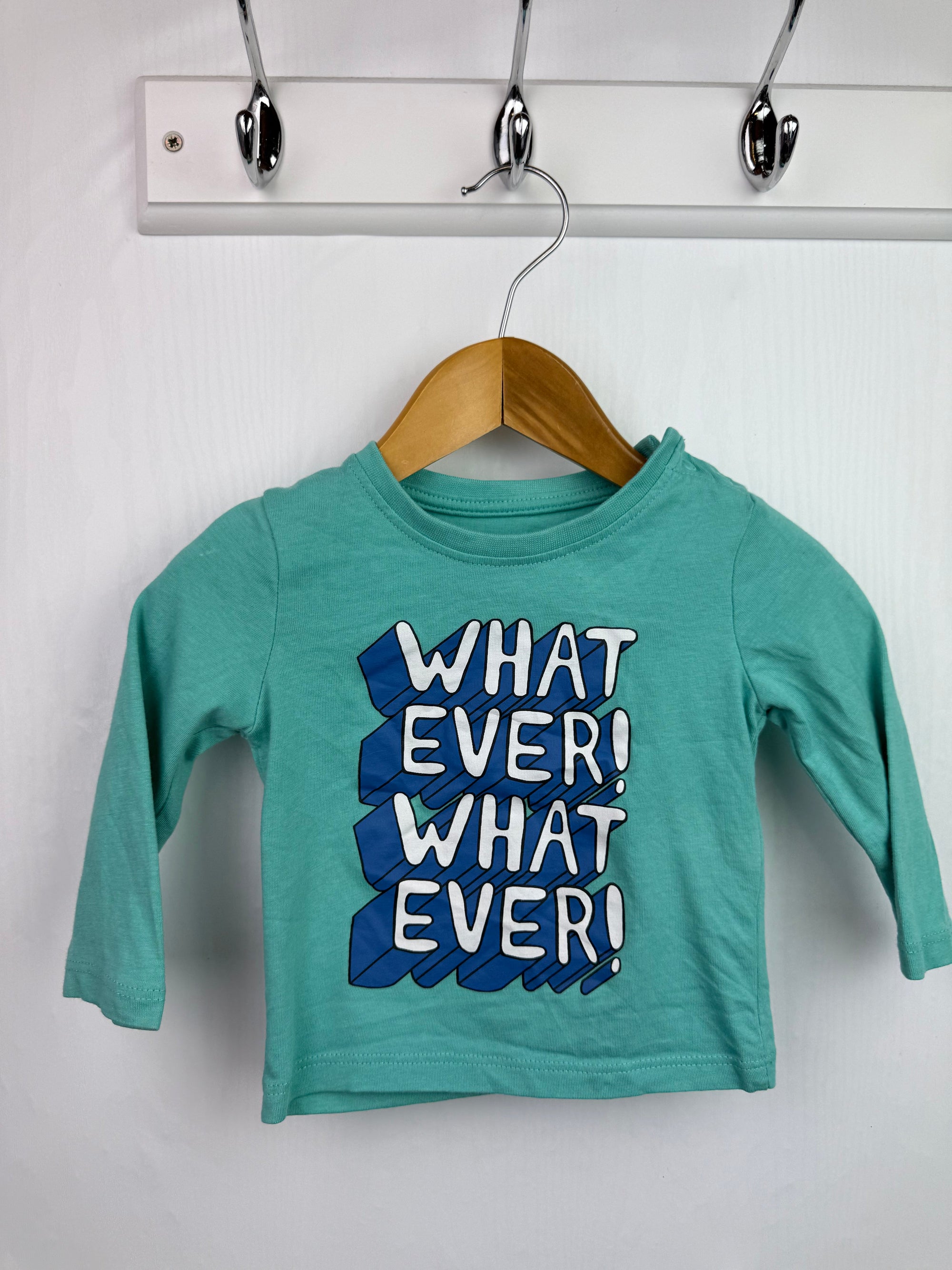 Primark 'What Ever' Top - Baby Boys 3 - 6 Months - Little Ones Preloved. Second Hand Children's & Preloved Baby, Kids, Girls & Boys Clothes. UK online