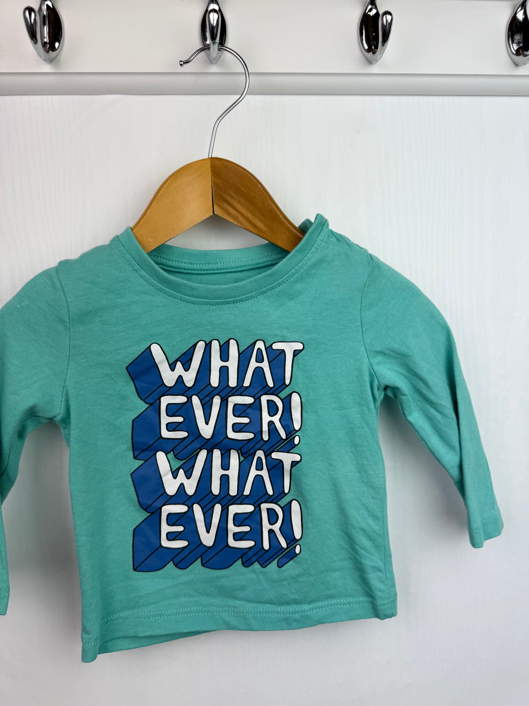 Primark 'What Ever' Top - Baby Boys 3 - 6 Months - Little Ones Preloved. Second Hand Children's & Preloved Baby, Kids, Girls & Boys Clothes. UK online