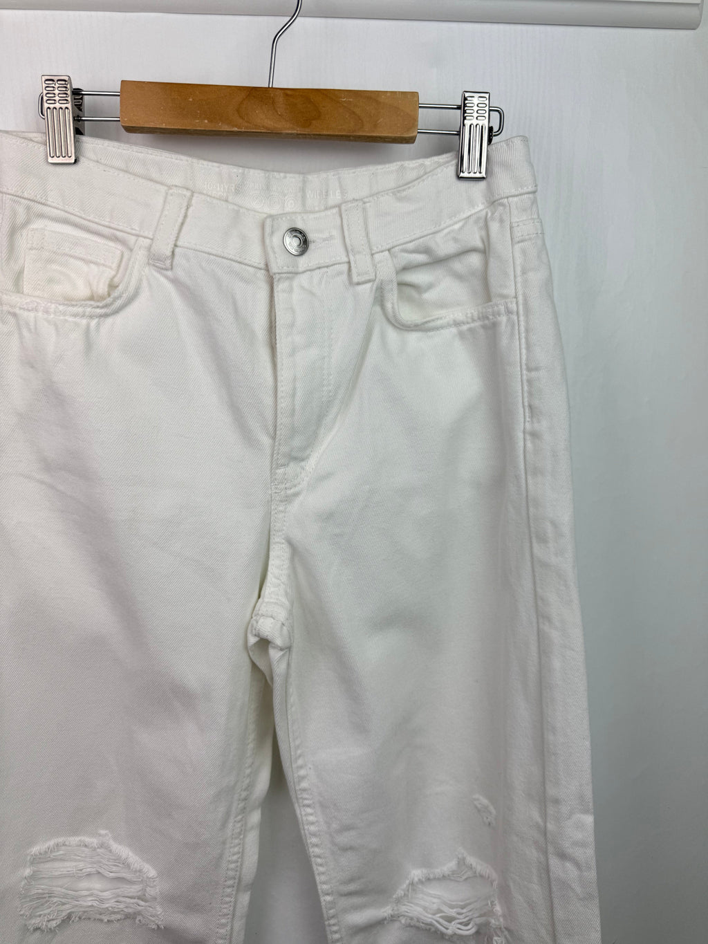 Primark White Denim Wide Leg Jeans - Girls 10 - 11 Years - Little Ones Preloved. Second Hand Children's & Preloved Baby, Kids, Girls & Boys Clothes. UK online