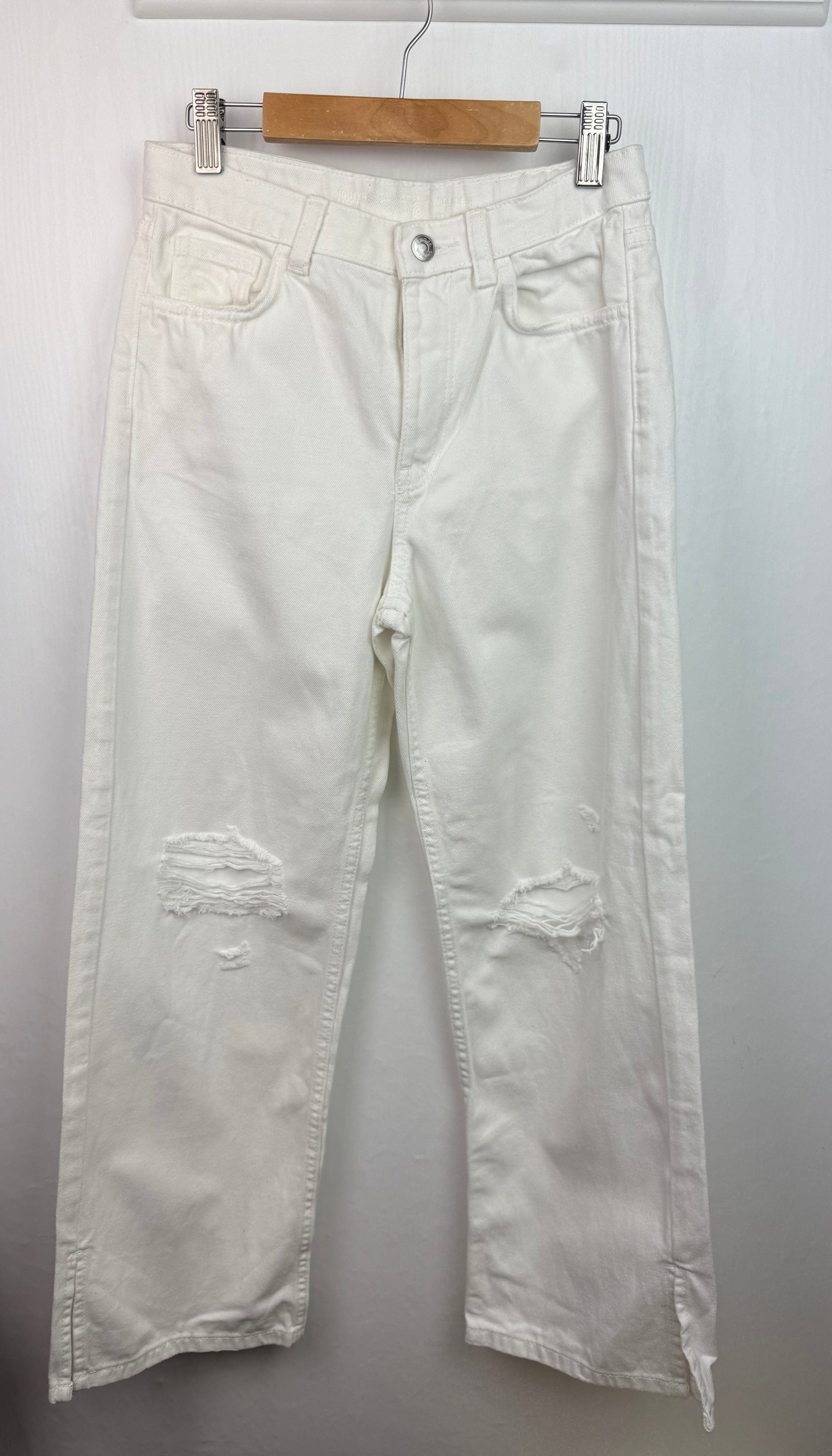 Primark White Denim Wide Leg Jeans - Girls 10 - 11 Years - Little Ones Preloved. Second Hand Children's & Preloved Baby, Kids, Girls & Boys Clothes. UK online