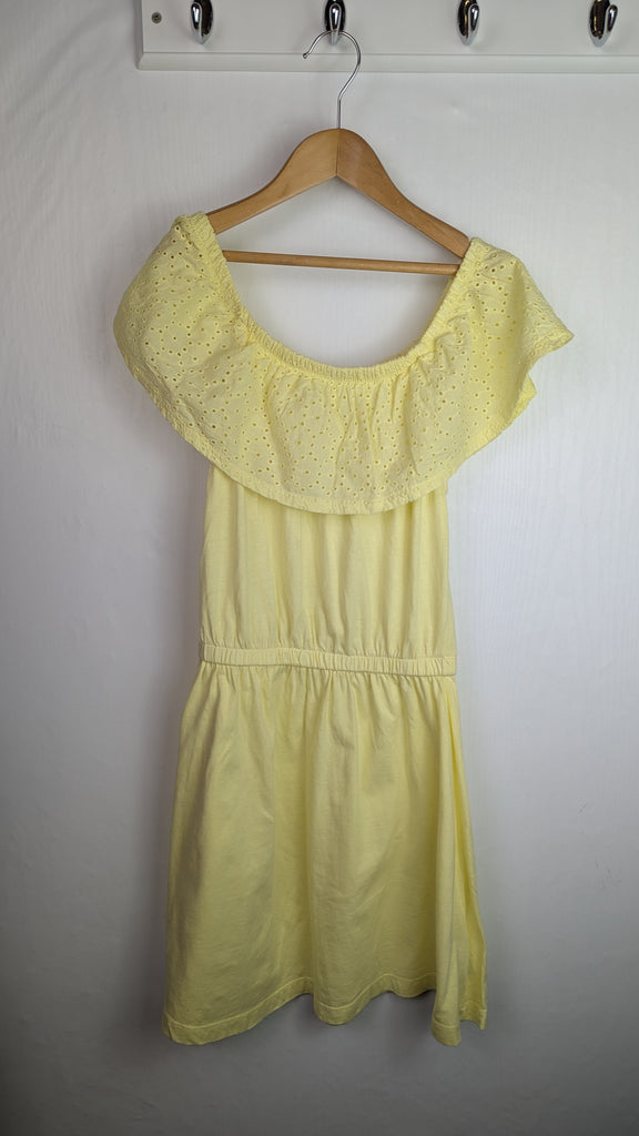 Primark Yellow Eyelet Dress - Girls 10-11 Years Little Ones Preloved Used, Preloved, Preworn Baby, Girls & Boys Clothes. Kids & Children's second hand Clothing UK Online. Cheap affordable. Brands including Next, Joules, Nutmeg Morrisons, TU, F&F, H&M.