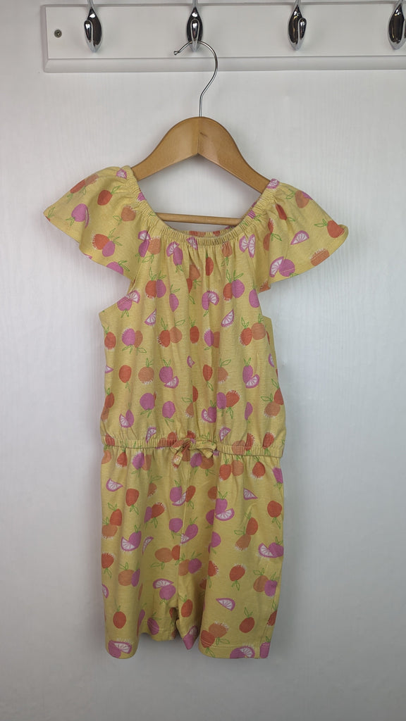 Primark Yellow Fruit Patterned Playsuit - Girls 7-8 Years Primark Used, Preloved, Preworn & Second Hand Baby, Kids & Children's Clothing UK Online. Cheap affordable. Brands including Next, Joules, Nutmeg Morrisons, TU, F&F, H&M.