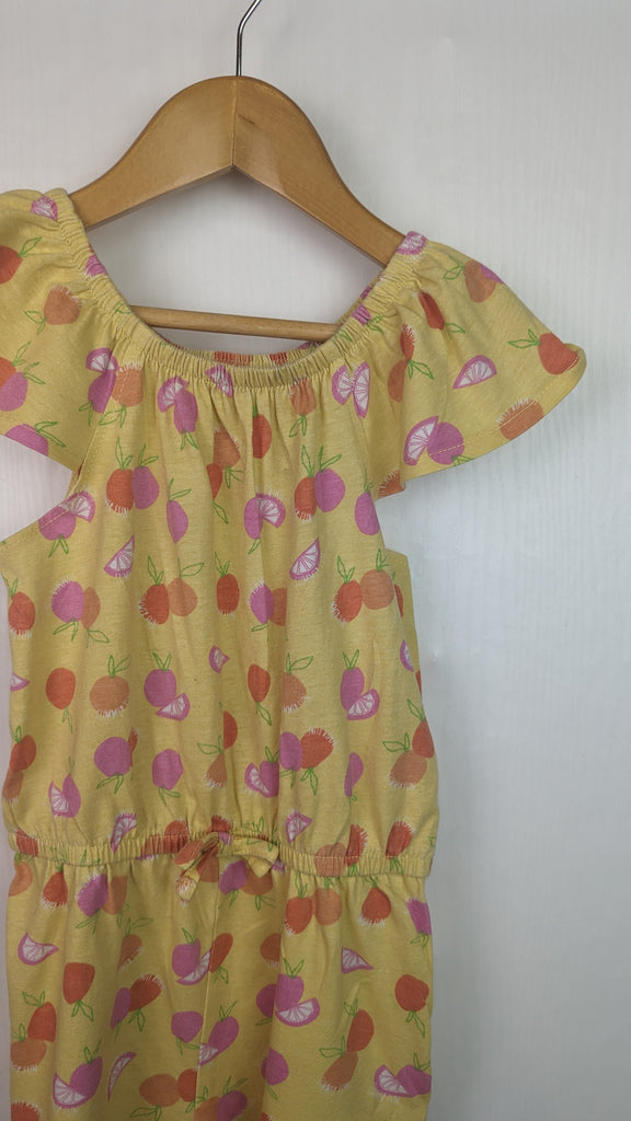 Primark Yellow Fruit Patterned Playsuit - Girls 7-8 Years Primark Used, Preloved, Preworn & Second Hand Baby, Kids & Children's Clothing UK Online. Cheap affordable. Brands including Next, Joules, Nutmeg Morrisons, TU, F&F, H&M.