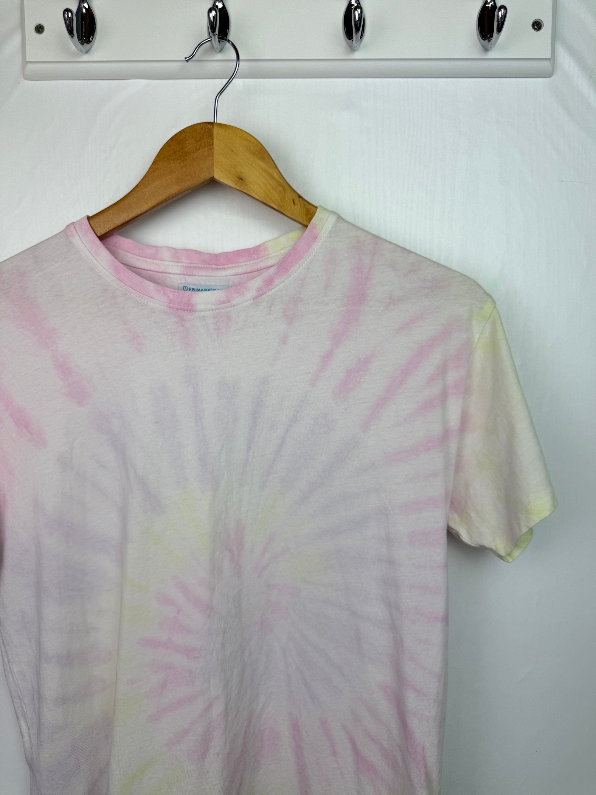 Primark Yellow & Pink Tie Dye Top - Unisex 12 - 13 Years - Little Ones Preloved. Second Hand Children's & Preloved Baby, Kids, Girls & Boys Clothes. UK online