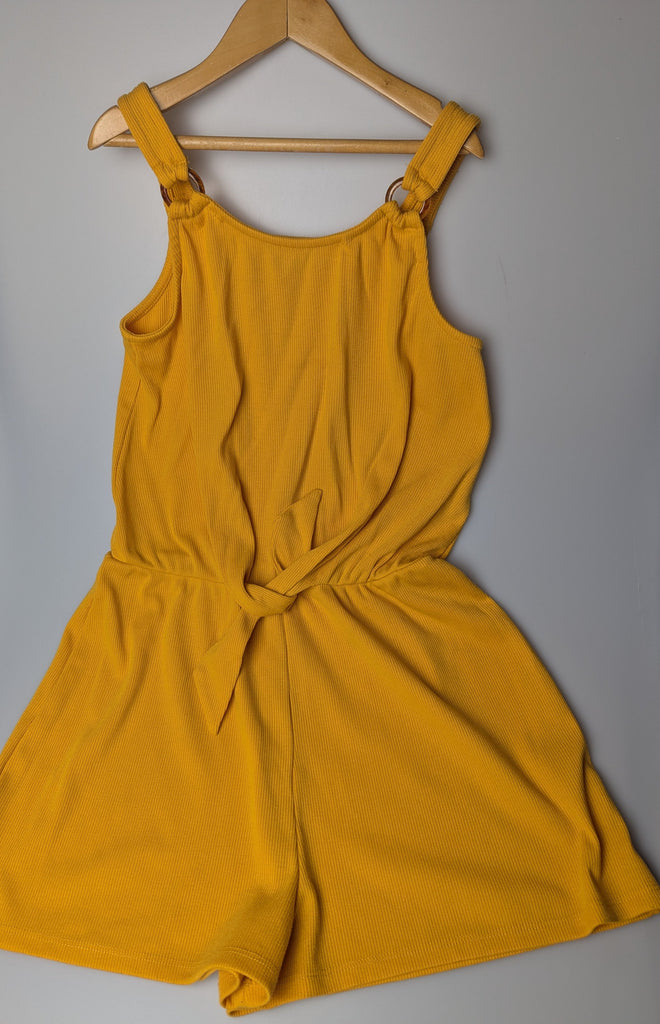 Primark Yellow Ribbed Playsuit - Girls 12-13 Years Little Ones Preloved Used, Preloved, Preworn Baby, Girls & Boys Clothes. Kids & Children's second hand Clothing UK Online. Cheap affordable. Brands including Next, Joules, Nutmeg Morrisons, TU, F&F, H&M.