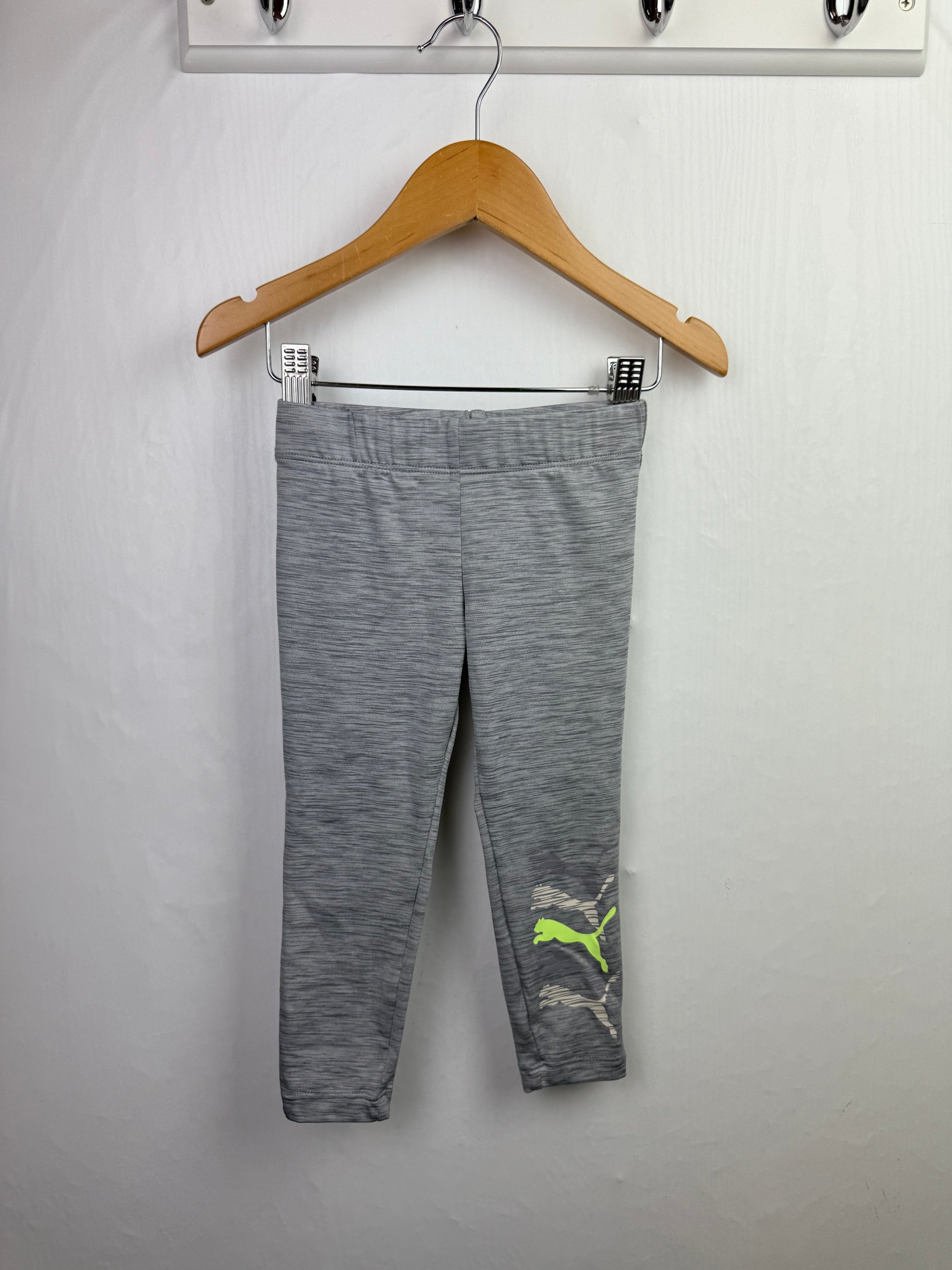Puma Grey Sports Leggings - Girls 2 - 3 Years - Little Ones Preloved. Second Hand Children's & Preloved Baby, Kids, Girls & Boys Clothes. UK online