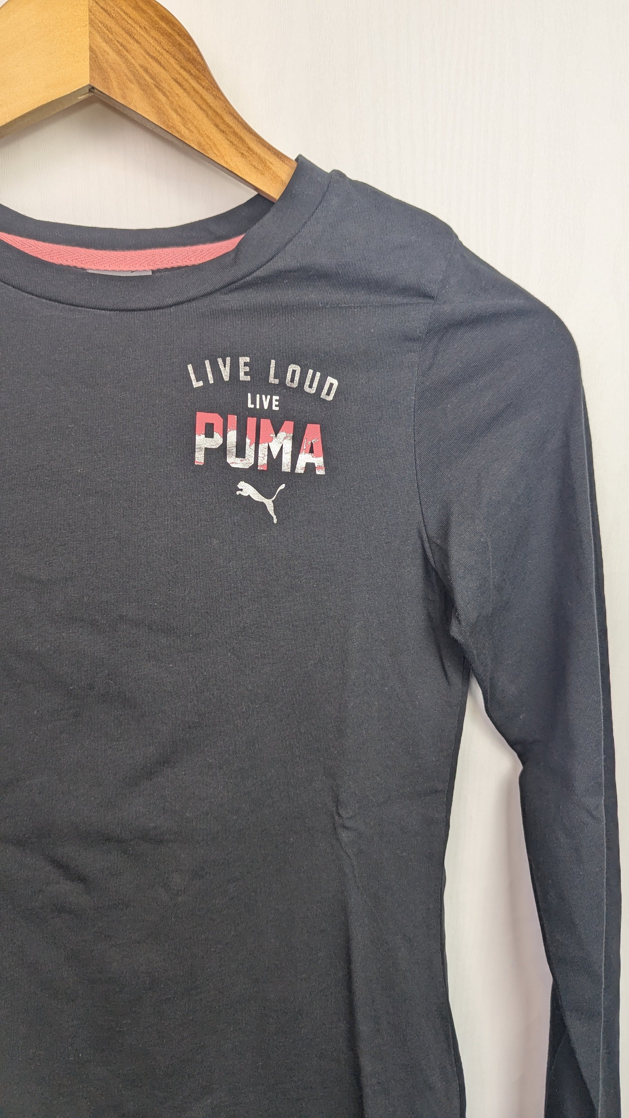 Puma Live Loud Long Sleeve Top - Girls 12 Years - Little Ones Preloved. Second Hand Children's & Preloved Baby, Kids, Girls & Boys Clothes. UK online