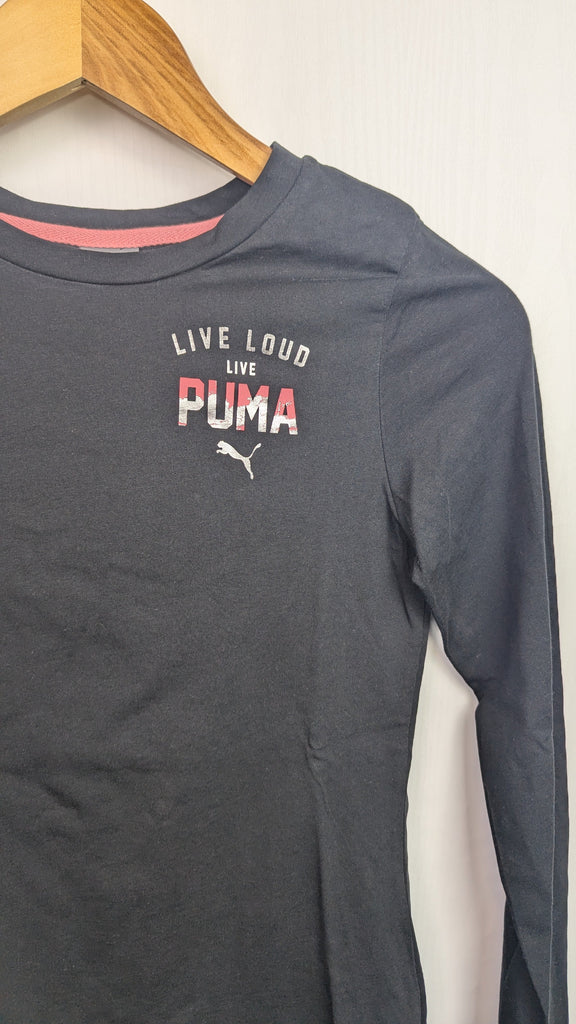 Puma Live Loud Long Sleeve Top - Girls 12 Years Little Ones Preloved Used, Preloved, Preworn Baby, Girls & Boys Clothes. Kids & Children's second hand Clothing UK Online. Cheap affordable. Brands including Next, Joules, Nutmeg Morrisons, TU, F&F, H&M.