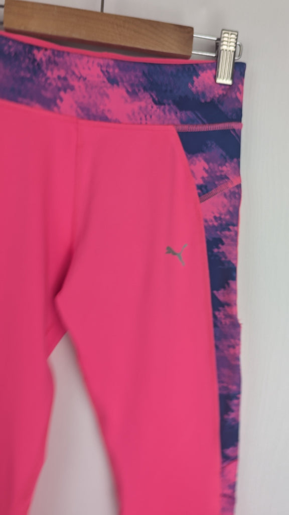 Puma Pink & Purple Gym Leggings - Girls 11-12 Years Puma Used, Preloved, Preworn Baby, Girls & Boys Clothes. Kids & Children's second hand Clothing UK Online. Cheap affordable. Brands including Next, Joules, Nutmeg Morrisons, TU, F&F, H&M.