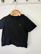 Ralph Lauren Black Short Sleeve Top - Boys 12 Months - Little Ones Preloved. Second Hand Children's & Preloved Baby, Kids, Girls & Boys Clothes. UK online