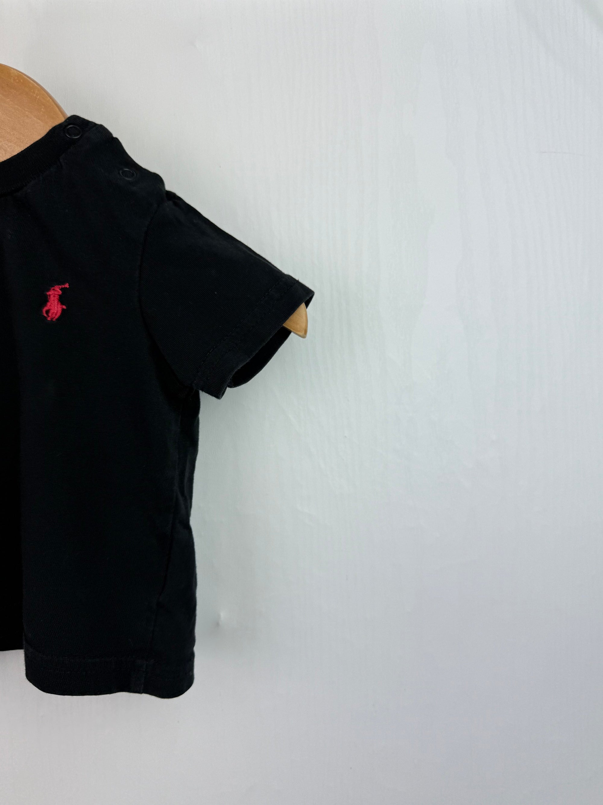 Ralph Lauren Black Short Sleeve Top - Boys 3 Months - Little Ones Preloved. Second Hand Children's & Preloved Baby, Kids, Girls & Boys Clothes. UK online