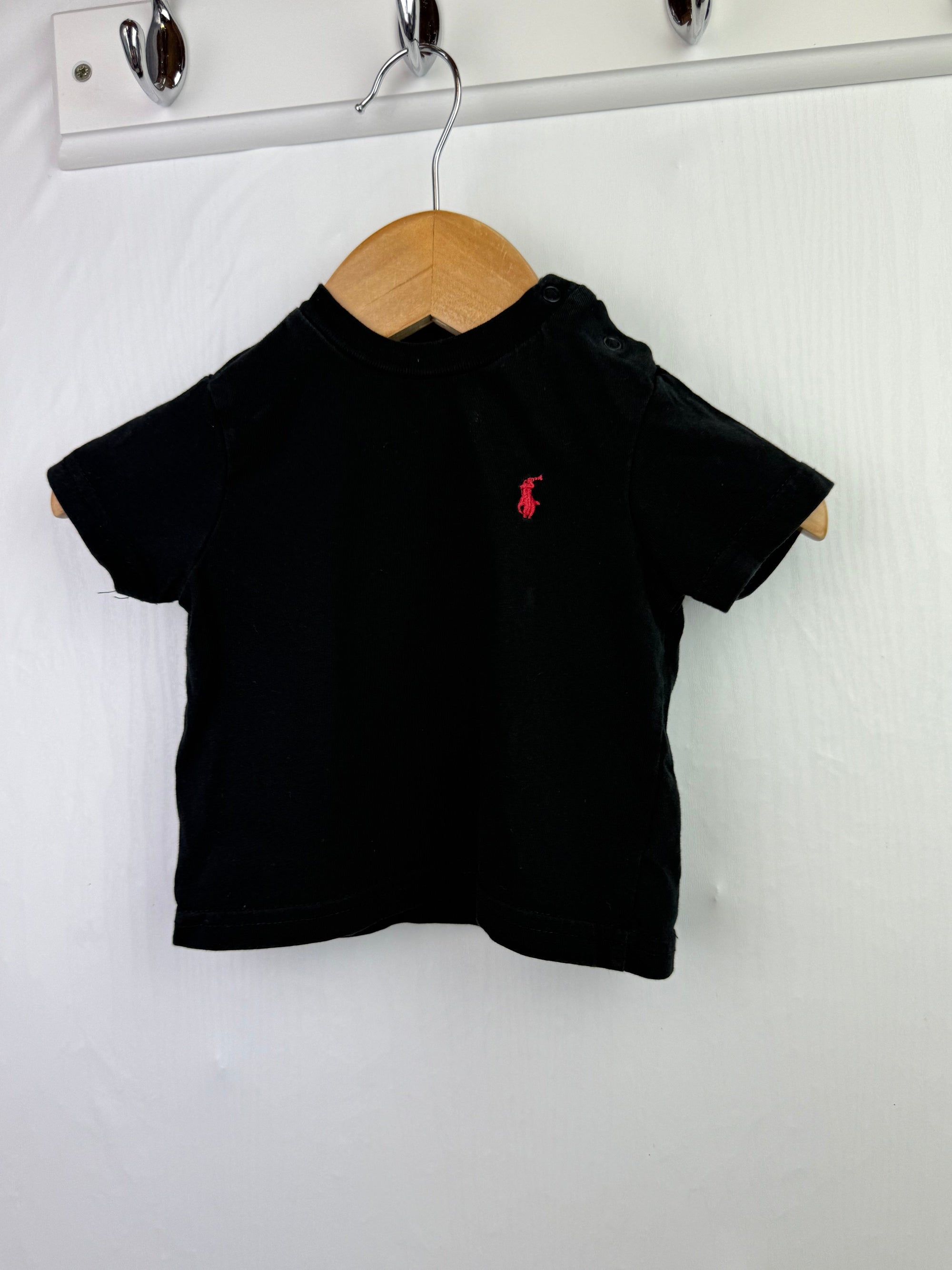 Ralph Lauren Black Short Sleeve Top - Boys 3 Months - Little Ones Preloved. Second Hand Children's & Preloved Baby, Kids, Girls & Boys Clothes. UK online