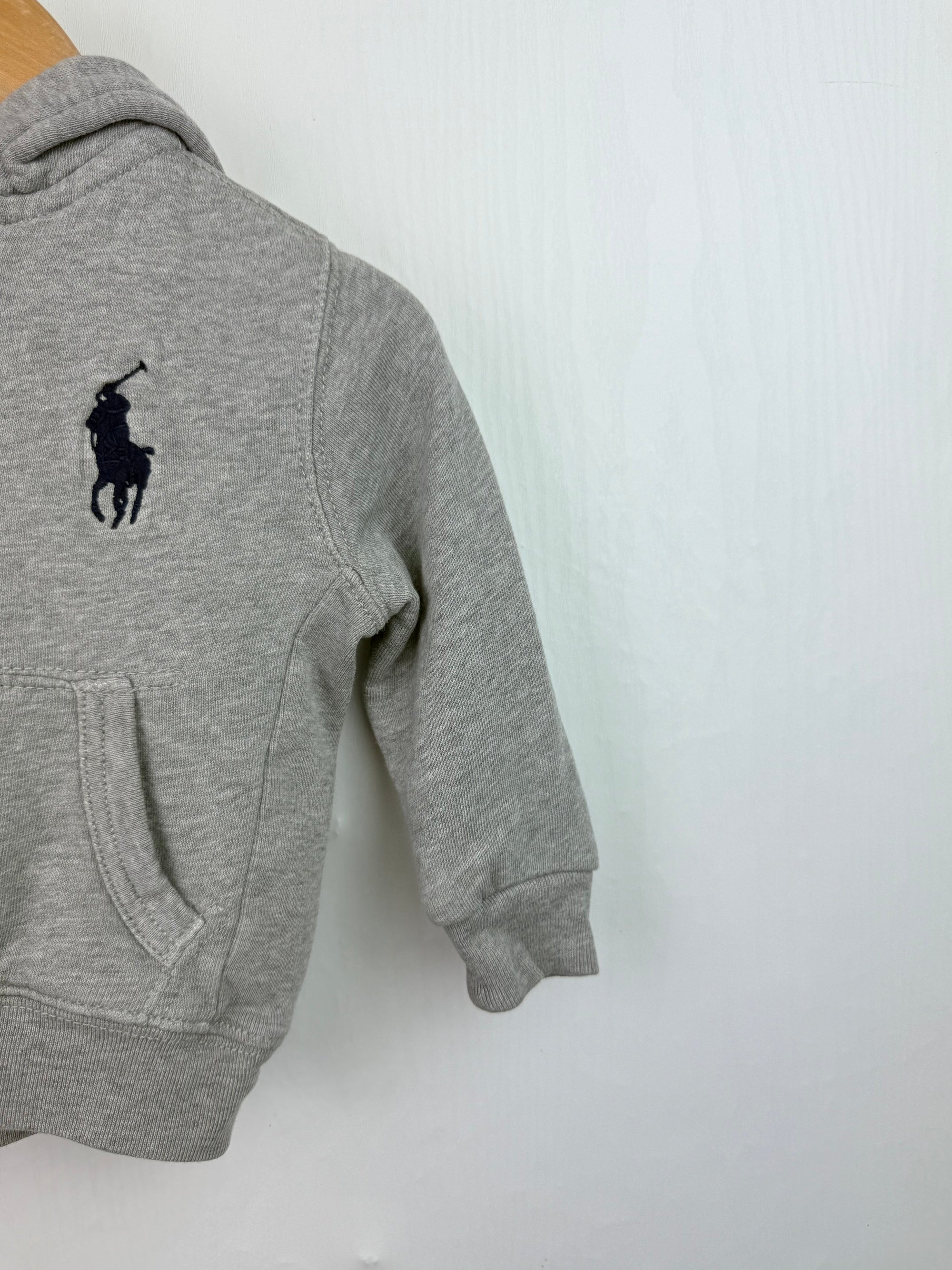 Ralph Lauren Grey Zip Hoodie - Boys 12 Months - Little Ones Preloved. Second Hand Children's & Preloved Baby, Kids, Girls & Boys Clothes. UK online