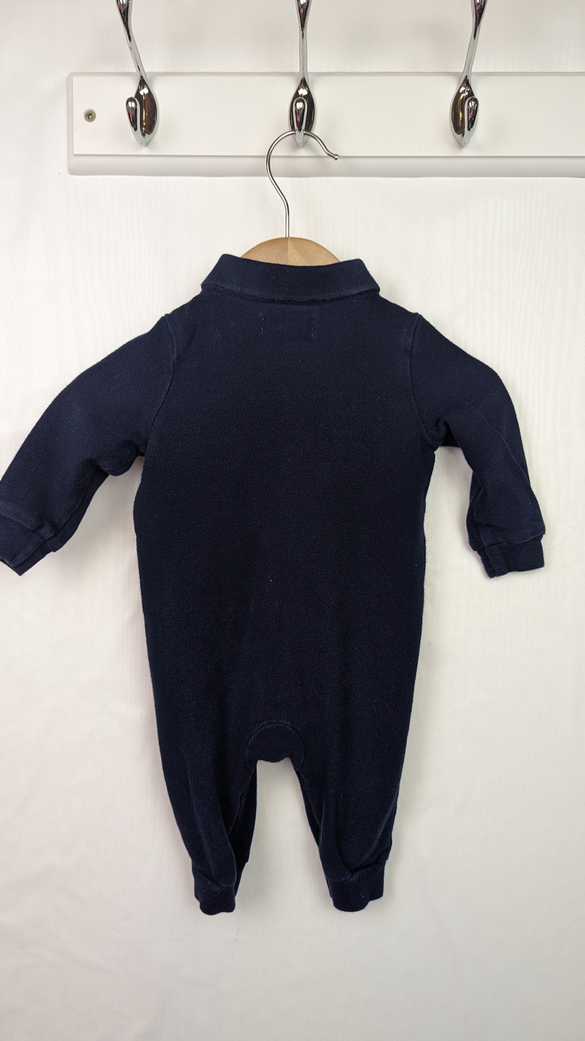 Ralph Lauren Navy Blue Romper - Boys 0 - 3 Months - Little Ones Preloved. Second Hand Children's & Preloved Baby, Kids, Girls & Boys Clothes. UK online