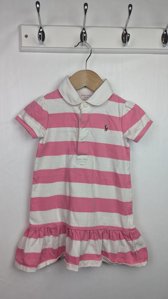 Ralph Lauren Pink Striped Shirt Dress - Girls 2 Years Ralph Lauren Used, Preloved, Preworn & Second Hand Baby, Kids & Children's Clothing UK Online. Cheap affordable. Brands including Next, Joules, Nutmeg Morrisons, TU, F&F, H&M.