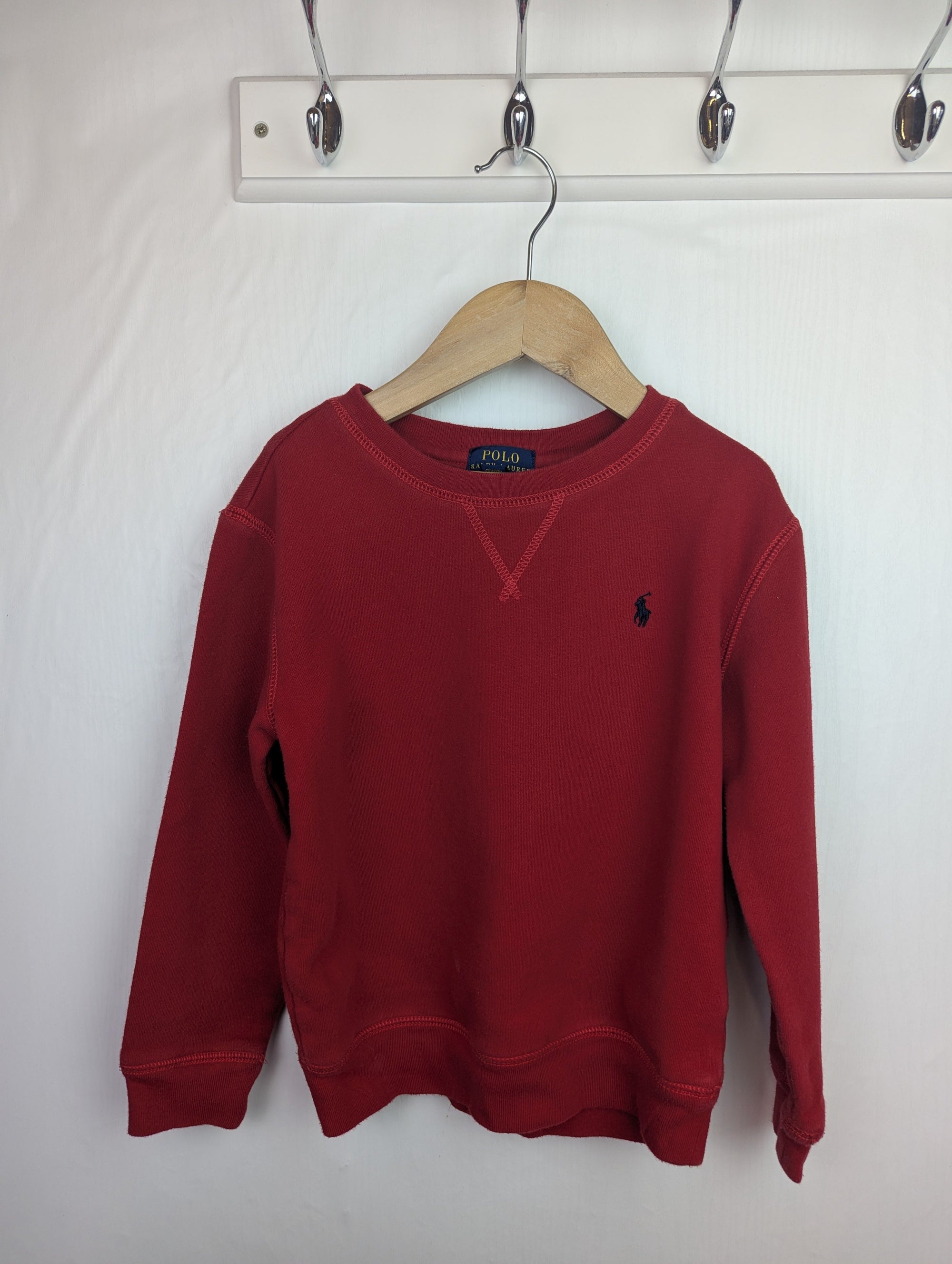 Ralph Lauren Red Jumper - Boys 6 Years - Little Ones Preloved. Second Hand Children's & Preloved Baby, Kids, Girls & Boys Clothes. UK online