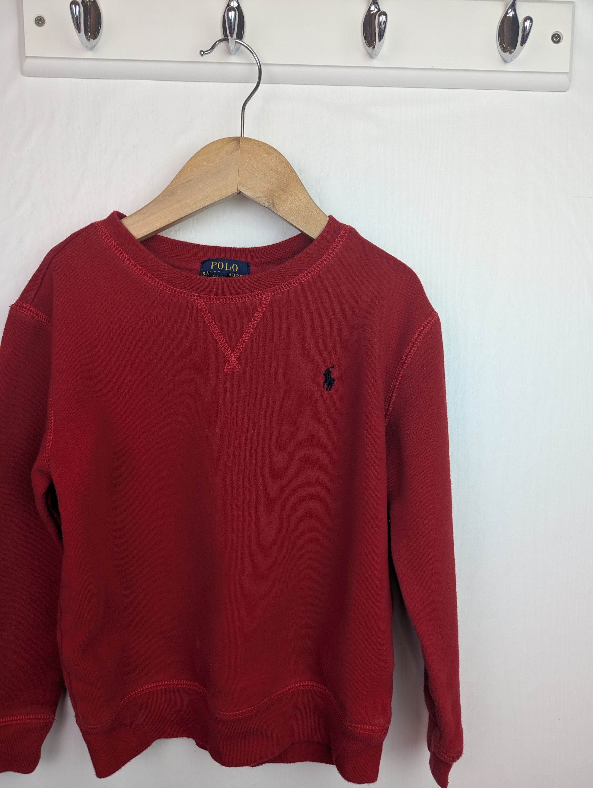 Ralph Lauren Red Jumper - Boys 6 Years - Little Ones Preloved. Second Hand Children's & Preloved Baby, Kids, Girls & Boys Clothes. UK online