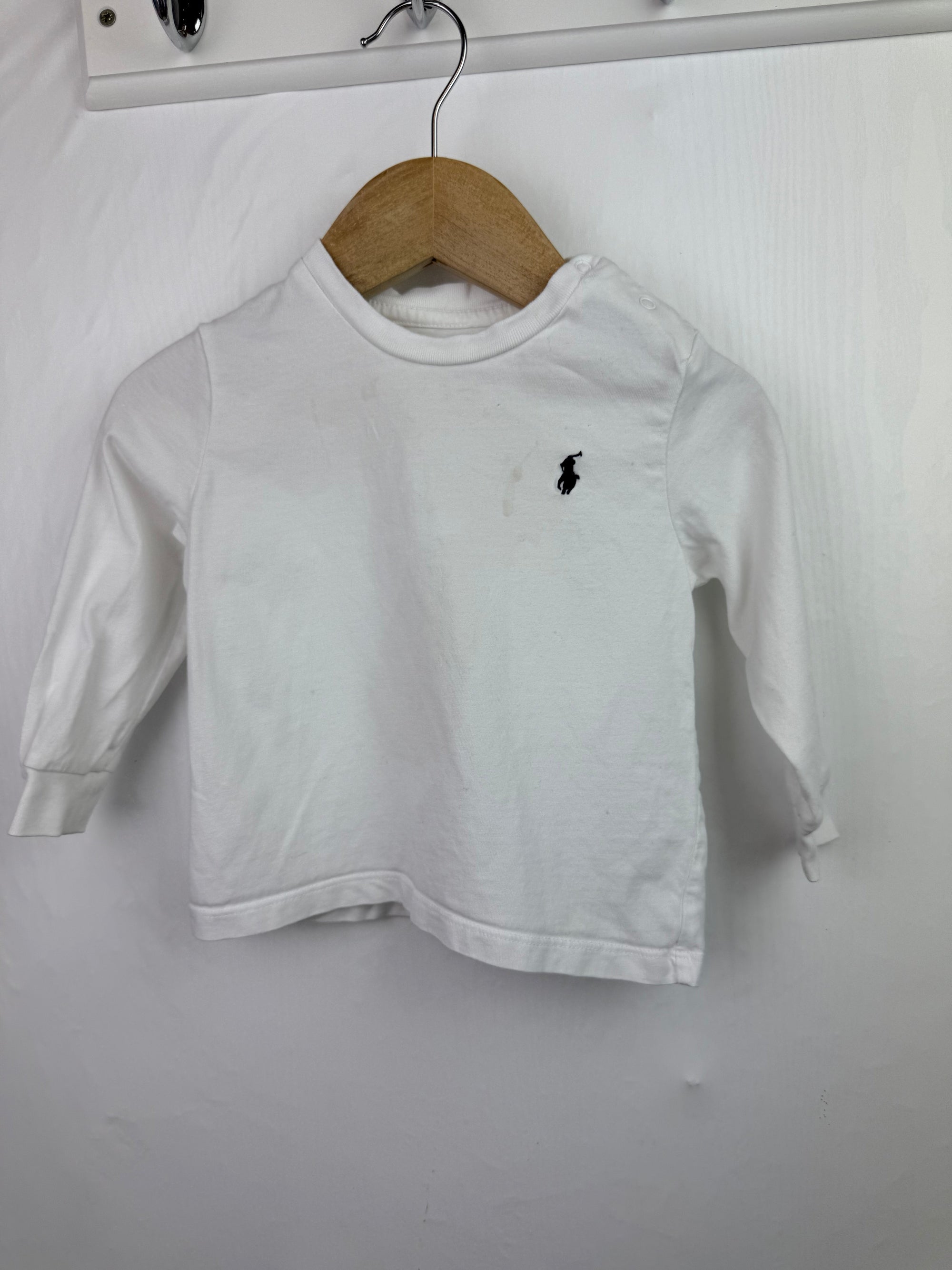 Ralph Lauren White Long Sleeve Top - Boys 12 Months - Little Ones Preloved. Second Hand Children's & Preloved Baby, Kids, Girls & Boys Clothes. UK online