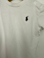 Ralph Lauren White Short Sleeve Top - Boys 9 Months - Little Ones Preloved. Second Hand Children's & Preloved Baby, Kids, Girls & Boys Clothes. UK online