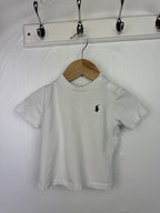 Ralph Lauren White Short Sleeve Top - Boys 9 Months - Little Ones Preloved. Second Hand Children's & Preloved Baby, Kids, Girls & Boys Clothes. UK online