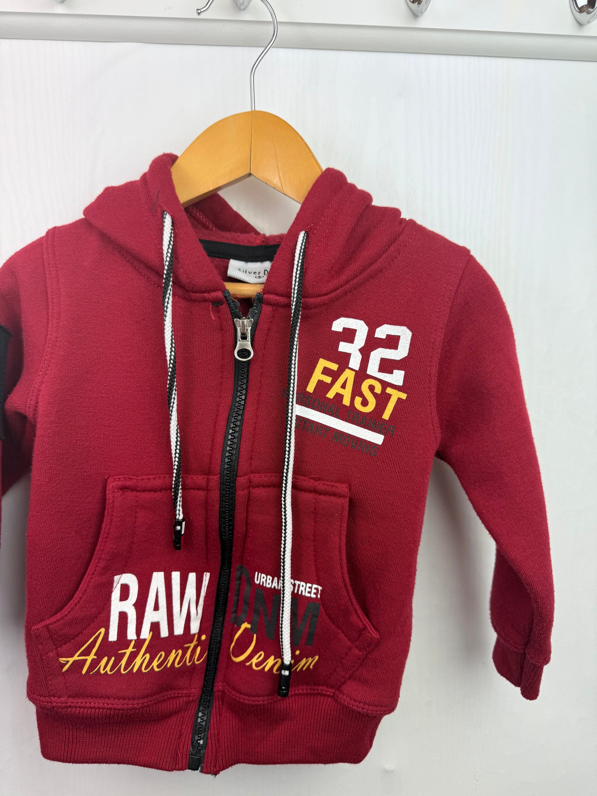 Red Zipped Hoodie - Boys 6 - 9 Months - Little Ones Preloved. Second Hand Children's & Preloved Baby, Kids, Girls & Boys Clothes. UK online