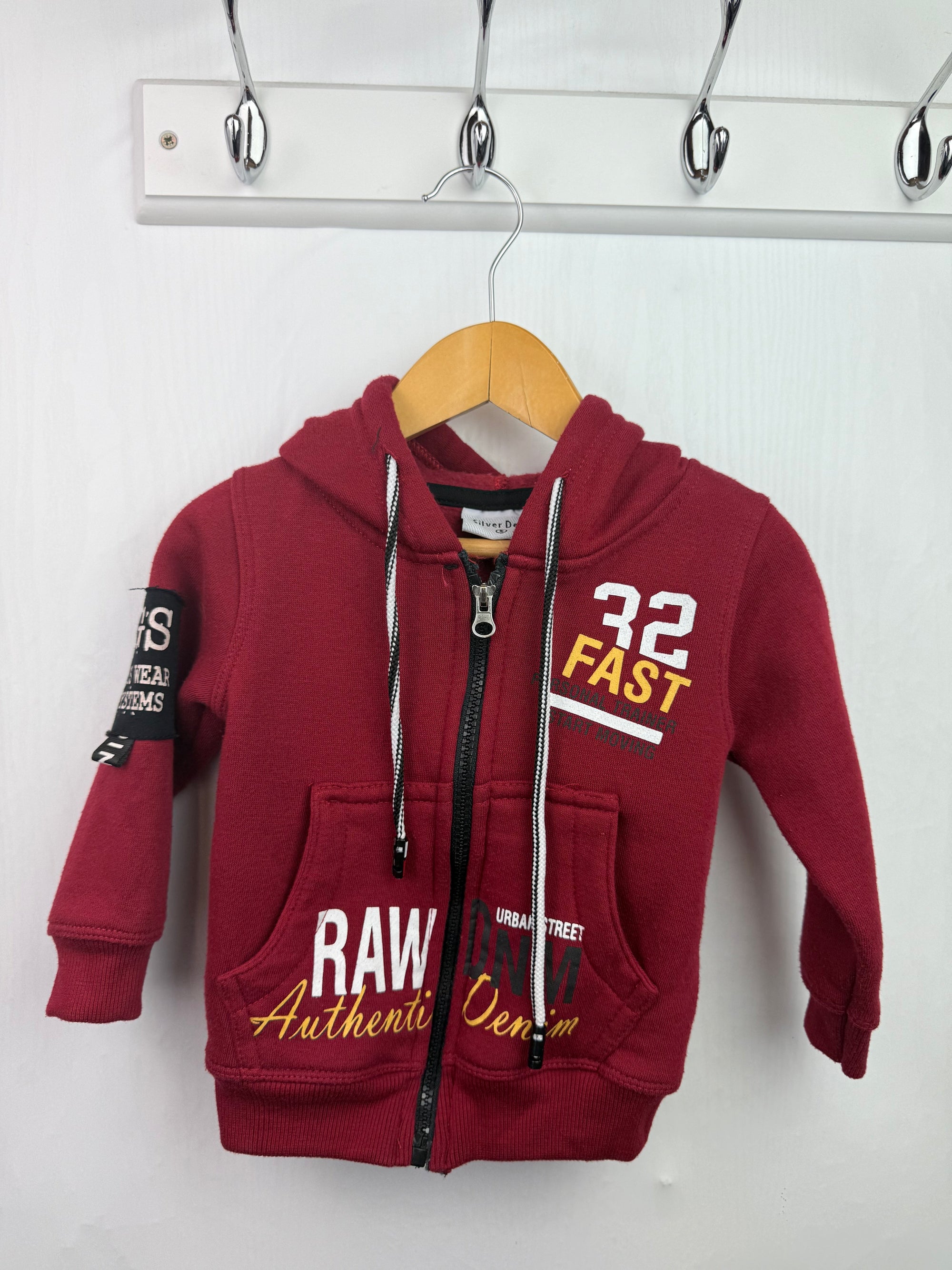 Red Zipped Hoodie - Boys 6 - 9 Months - Little Ones Preloved. Second Hand Children's & Preloved Baby, Kids, Girls & Boys Clothes. UK online