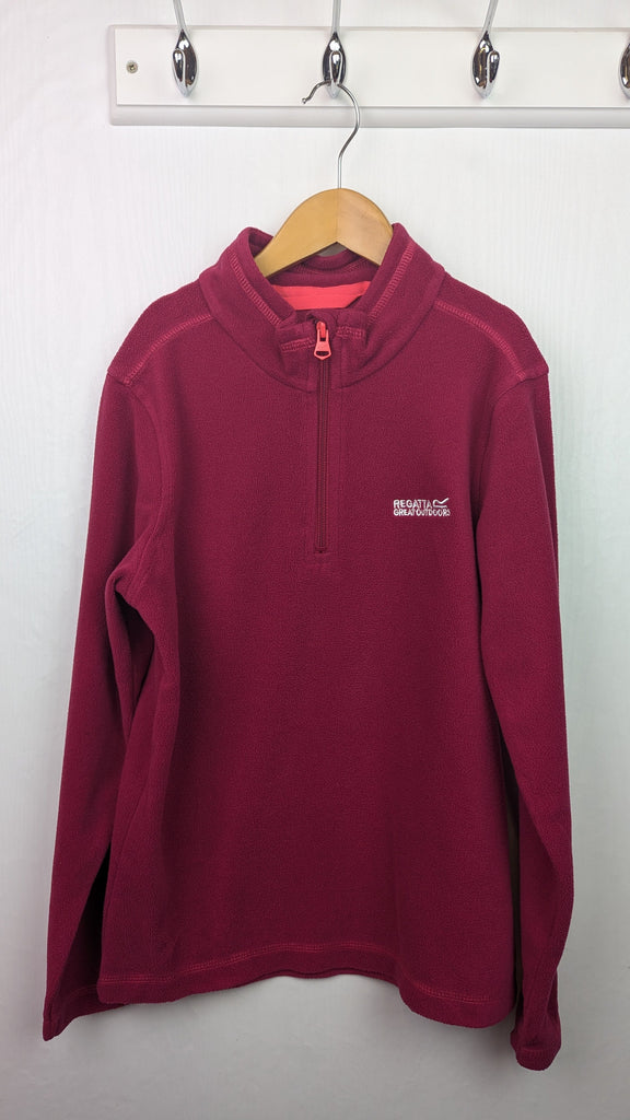 Regatta Dark Pink Zipped Fleece - Girls 11-12 Years Little Ones Preloved Used, Preloved, Preworn & Second Hand Baby, Kids & Children's Clothing UK Online. Cheap affordable. Brands including Next, Joules, Nutmeg Morrisons, TU, F&F, H&M.