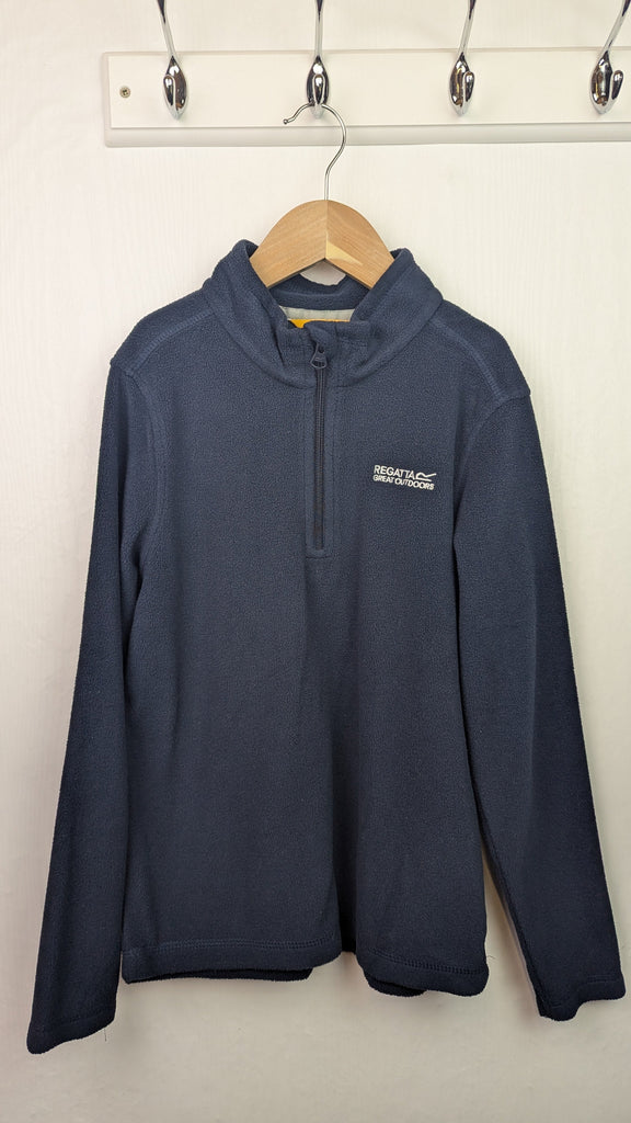 Regatta Navy Half Zip Fleece - Unisex 11-12 Years Little Ones Preloved Used, Preloved, Preworn & Second Hand Baby, Kids & Children's Clothing UK Online. Cheap affordable. Brands including Next, Joules, Nutmeg Morrisons, TU, F&F, H&M.