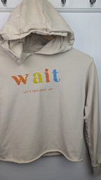 Reserved Beige 'Lets talk about Art' Jumper - Girls 10 - 11 Years - Little Ones Preloved. Second Hand Children's & Preloved Baby, Kids, Girls & Boys Clothes. UK online