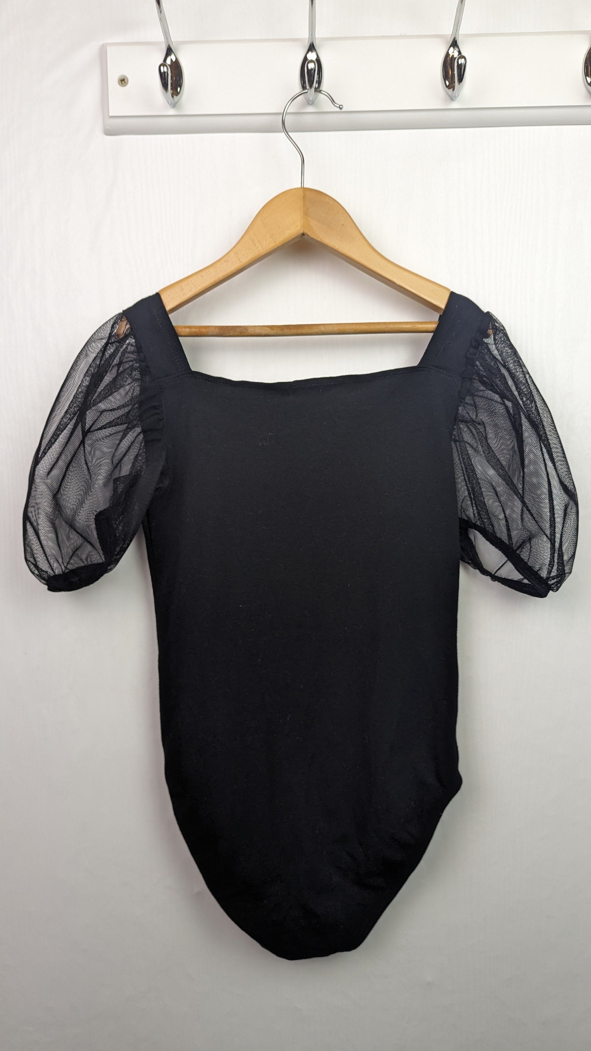 River Island Black Diamante Bodysuit Girls 9 10 Years Little Ones Preloved