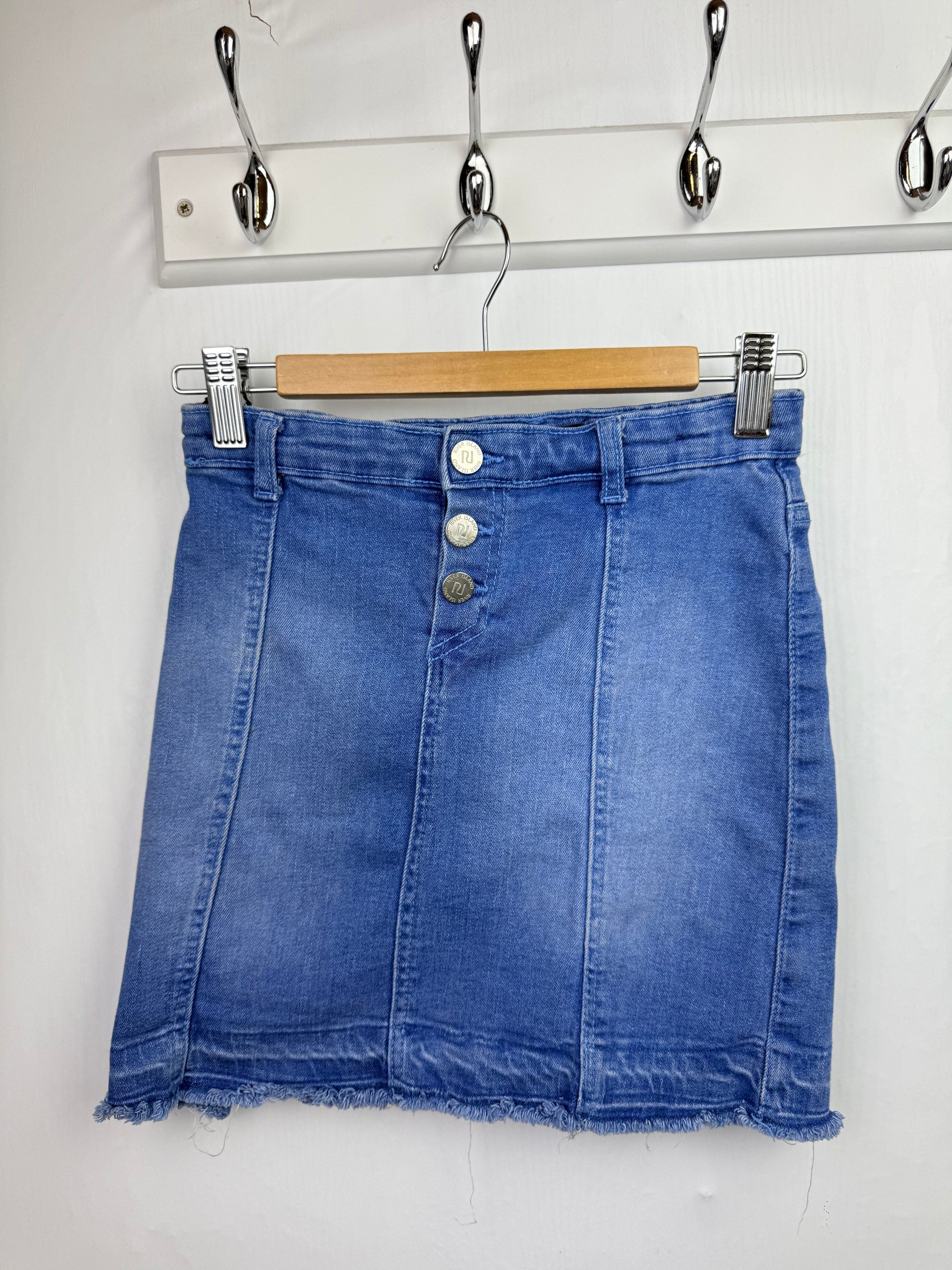 River Island Denim Frayed Skirt - Girls 10 Years - Little Ones Preloved. Second Hand Children's & Preloved Baby, Kids, Girls & Boys Clothes. UK online