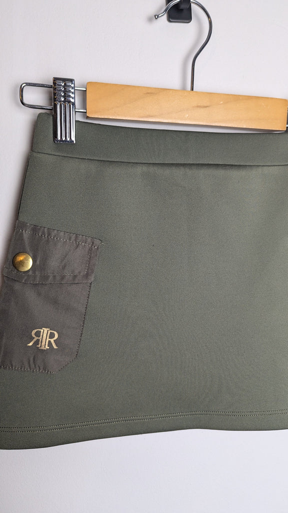 River Island Khaki Green Mini Skirt - Girls 2-3 Years Little Ones Preloved Used, Preloved, Preworn & Second Hand Baby, Kids & Children's Clothing UK Online. Cheap affordable. Brands including Next, Joules, Nutmeg Morrisons, TU, F&F, H&M.