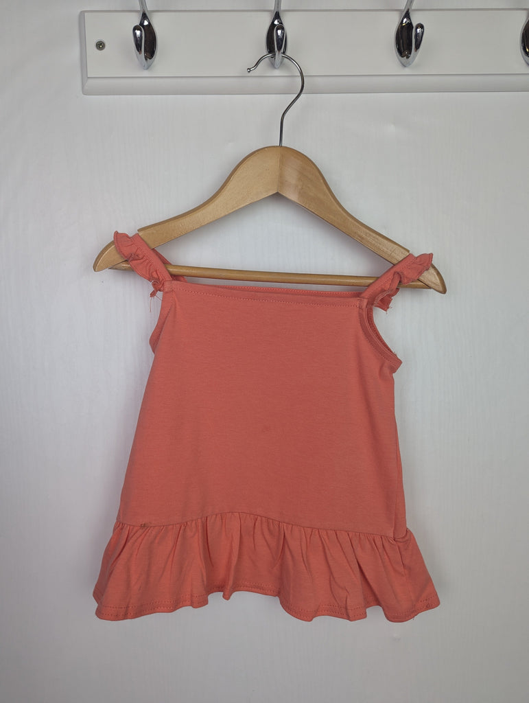 River Island Ruffle Top - Girls 9-12 Months Little Ones Preloved Used, Preloved, Preworn Baby, Girls & Boys Clothes. Kids & Children's second hand Clothing UK Online. Cheap affordable. Brands including Next, Joules, Nutmeg Morrisons, TU, F&F, H&M.