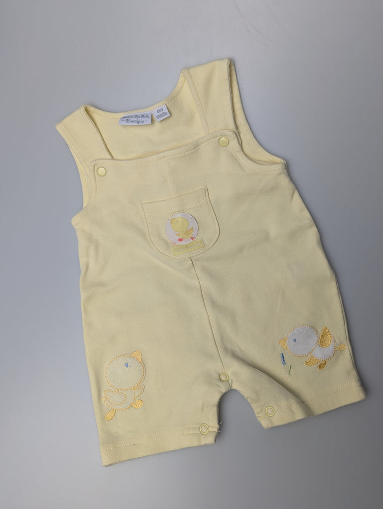 Rock A Bye Baby Yellow Romper - Unisex 0-3 Months Little Ones Preloved Used, Preloved, Preworn Baby, Girls & Boys Clothes. Kids & Children's second hand Clothing UK Online. Cheap affordable. Brands including Next, Joules, Nutmeg Morrisons, TU, F&F, H&M.