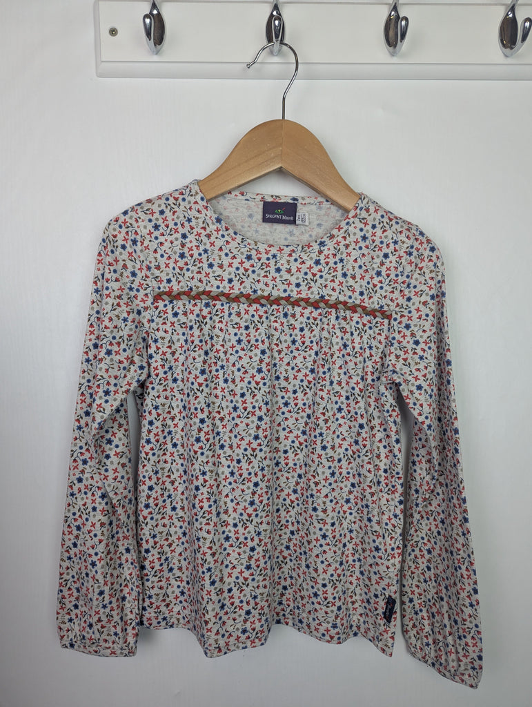 Sergent Major Floral Long Sleeve Top - Girls 7 Years Little Ones Preloved Used, Preloved, Preworn Baby, Girls & Boys Clothes. Kids & Children's second hand Clothing UK Online. Cheap affordable. Brands including Next, Joules, Nutmeg Morrisons, TU, F&F, H&M.