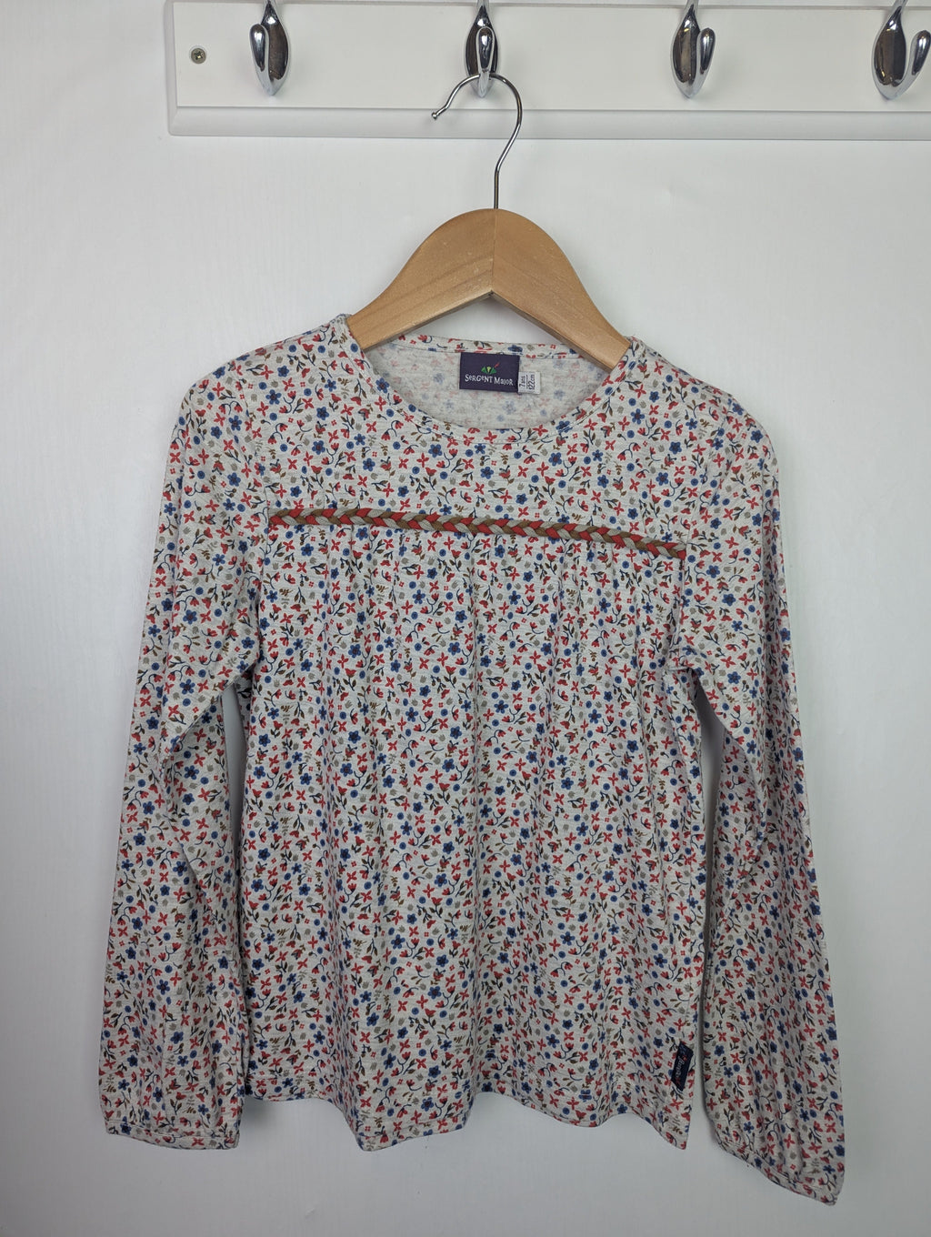Sergent Major Floral Long Sleeve Top - Girls 7 Years - Little Ones Preloved. Second Hand Children's & Preloved Baby, Kids, Girls & Boys Clothes. UK online