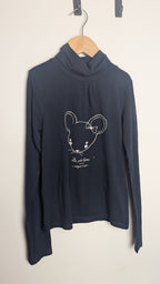 Sergent Major Navy Mouse Turtle Neck Top - Girls 10 Years - Little Ones Preloved. Second Hand Children's & Preloved Baby, Kids, Girls & Boys Clothes. UK online