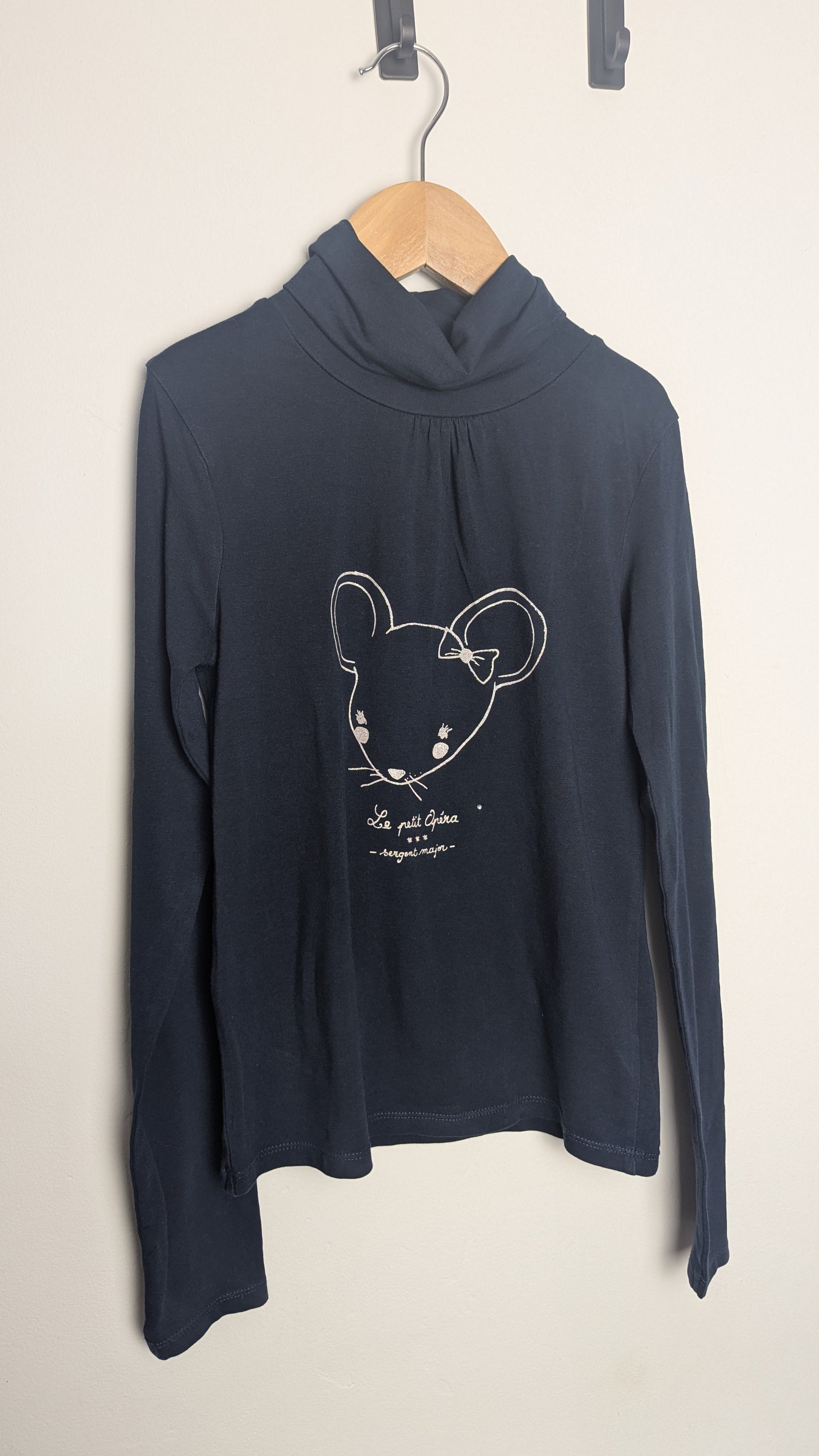 Sergent Major Navy Mouse Turtle Neck Top - Girls 10 Years - Little Ones Preloved. Second Hand Children's & Preloved Baby, Kids, Girls & Boys Clothes. UK online