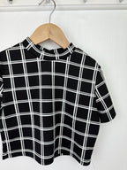 Shein Black Plaid Cropped Top - Girls 11 - 12 Years - Little Ones Preloved. Second Hand Children's & Preloved Baby, Kids, Girls & Boys Clothes. UK online