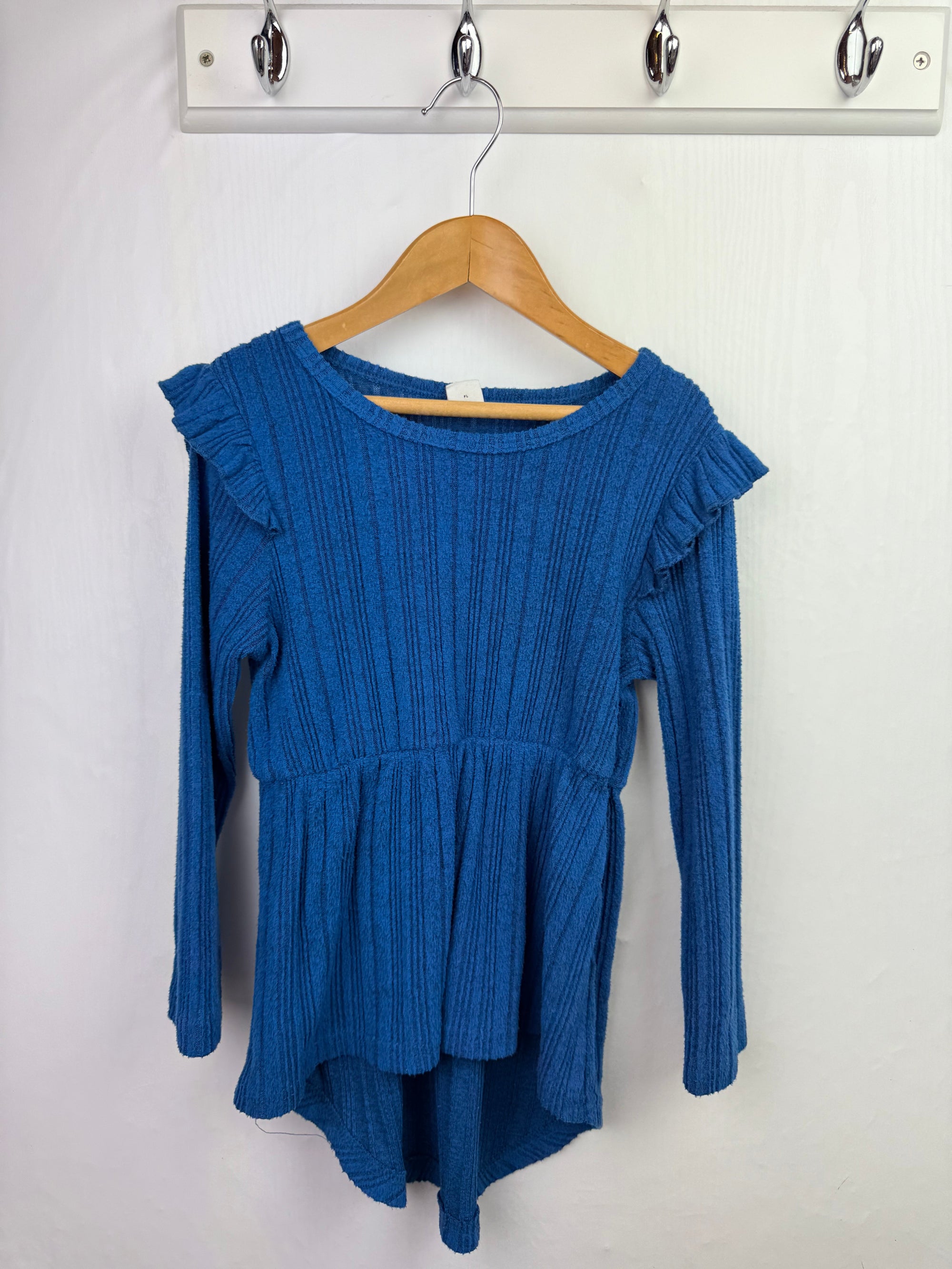 Shein Blue Ribbed Top - Girls 6 Years - Little Ones Preloved. Second Hand Children's & Preloved Baby, Kids, Girls & Boys Clothes. UK online