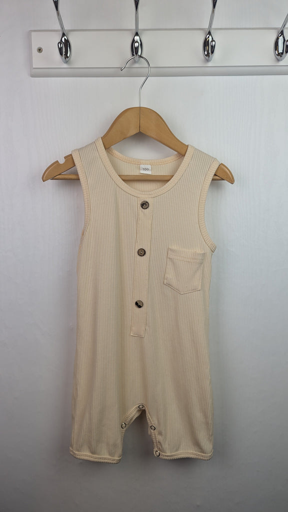 Shein Cream Romper - Unisex 2-3 Years Little Ones Preloved Used, Preloved, Preworn & Second Hand Baby, Kids & Children's Clothing UK Online. Cheap affordable. Brands including Next, Joules, Nutmeg Morrisons, TU, F&F, H&M.