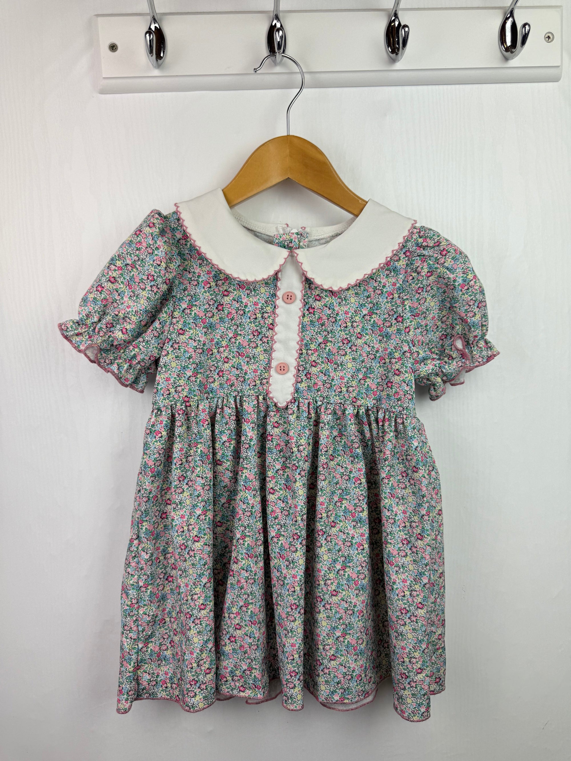 Shein Floral Collar Dress - Girls 18 - 24 Months - Little Ones Preloved. Second Hand Children's & Preloved Baby, Kids, Girls & Boys Clothes. UK online
