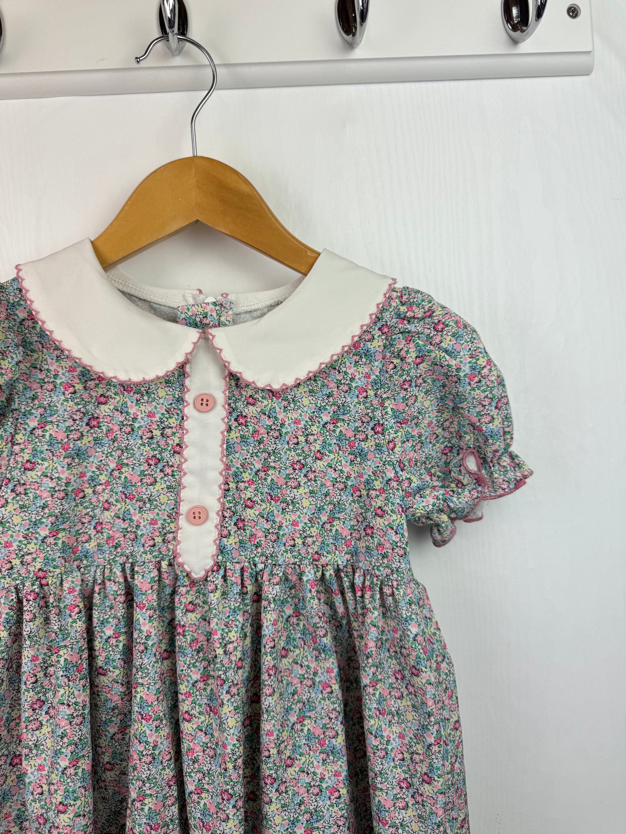 Shein Floral Collar Dress - Girls 18 - 24 Months - Little Ones Preloved. Second Hand Children's & Preloved Baby, Kids, Girls & Boys Clothes. UK online