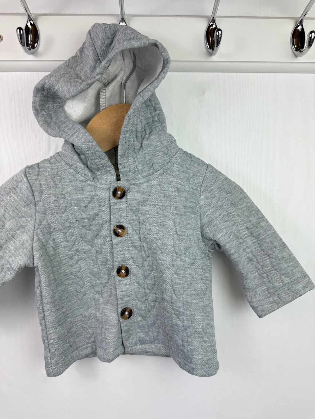 Shein Grey Cardigan - Boys 1 - 3 Months - Little Ones Preloved. Second Hand Children's & Preloved Baby, Kids, Girls & Boys Clothes. UK online