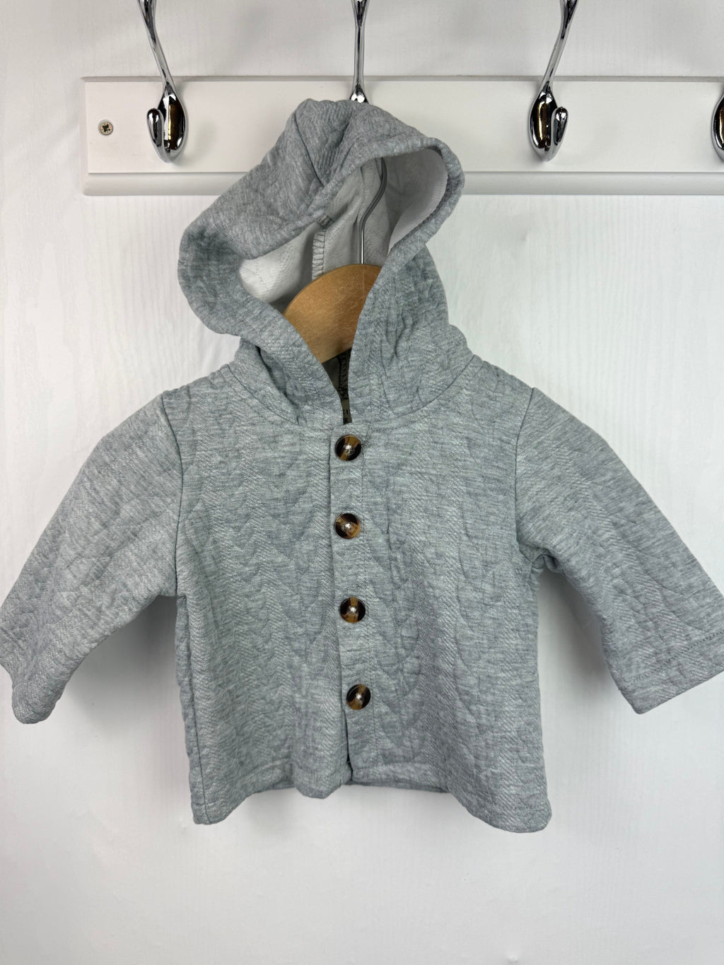 Shein Grey Cardigan - Boys 1 - 3 Months - Little Ones Preloved. Second Hand Children's & Preloved Baby, Kids, Girls & Boys Clothes. UK online