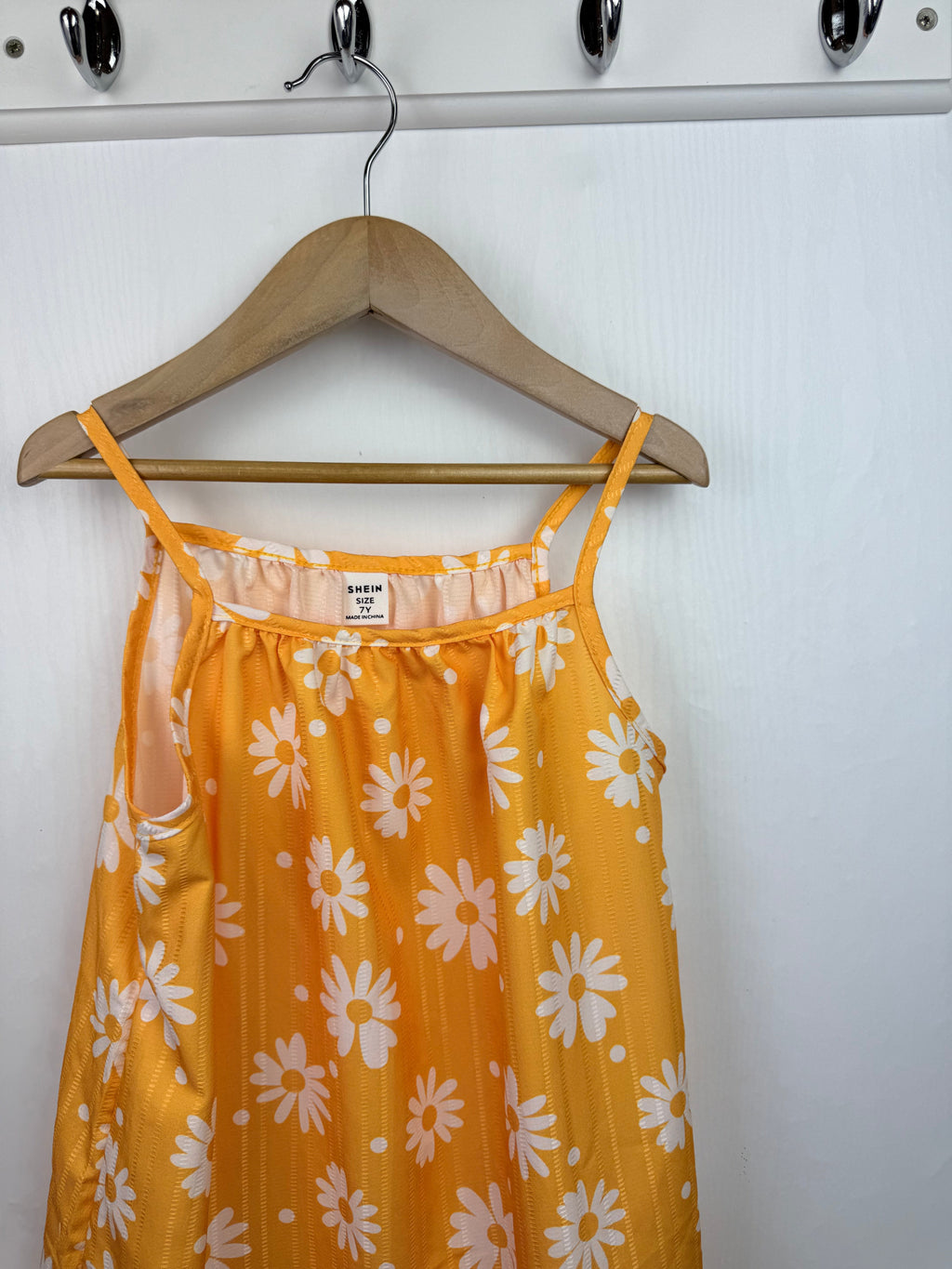 Shein Orange Floral Dress - Girls 7 Years - Little Ones Preloved. Second Hand Children's & Preloved Baby, Kids, Girls & Boys Clothes. UK online