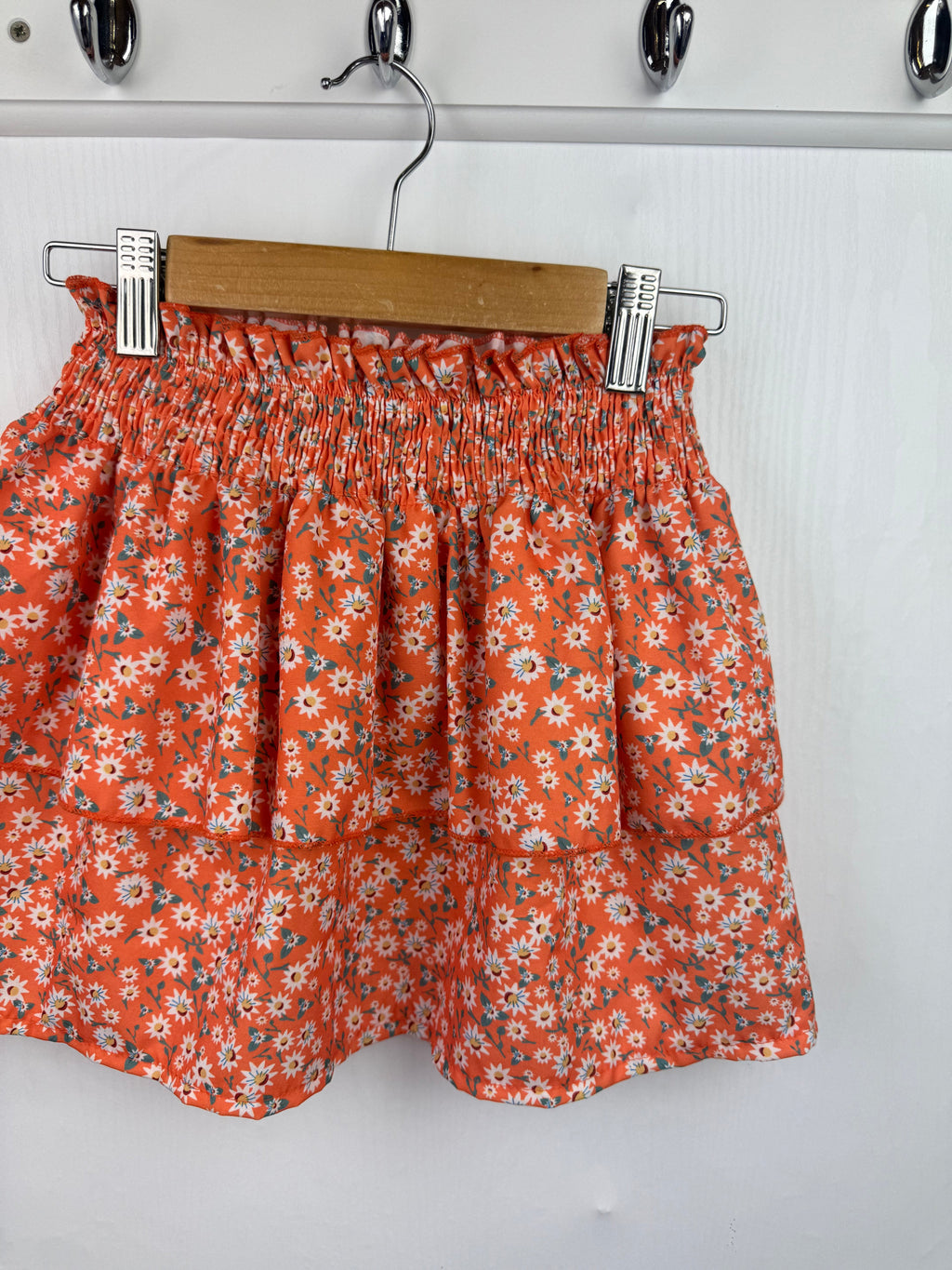 Shein Orange Floral Skirt - Girls 7 Years - Little Ones Preloved. Second Hand Children's & Preloved Baby, Kids, Girls & Boys Clothes. UK online